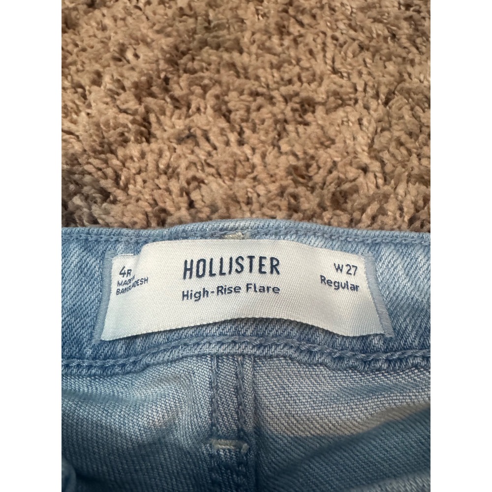 Hollister High Rise Flare Jeans Light‎ Wash W27 Regular - Picture 5 of 7